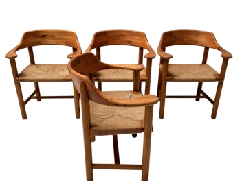 Four Mid-Century Modern Armchairs by Rainer Daumiller, 1970s